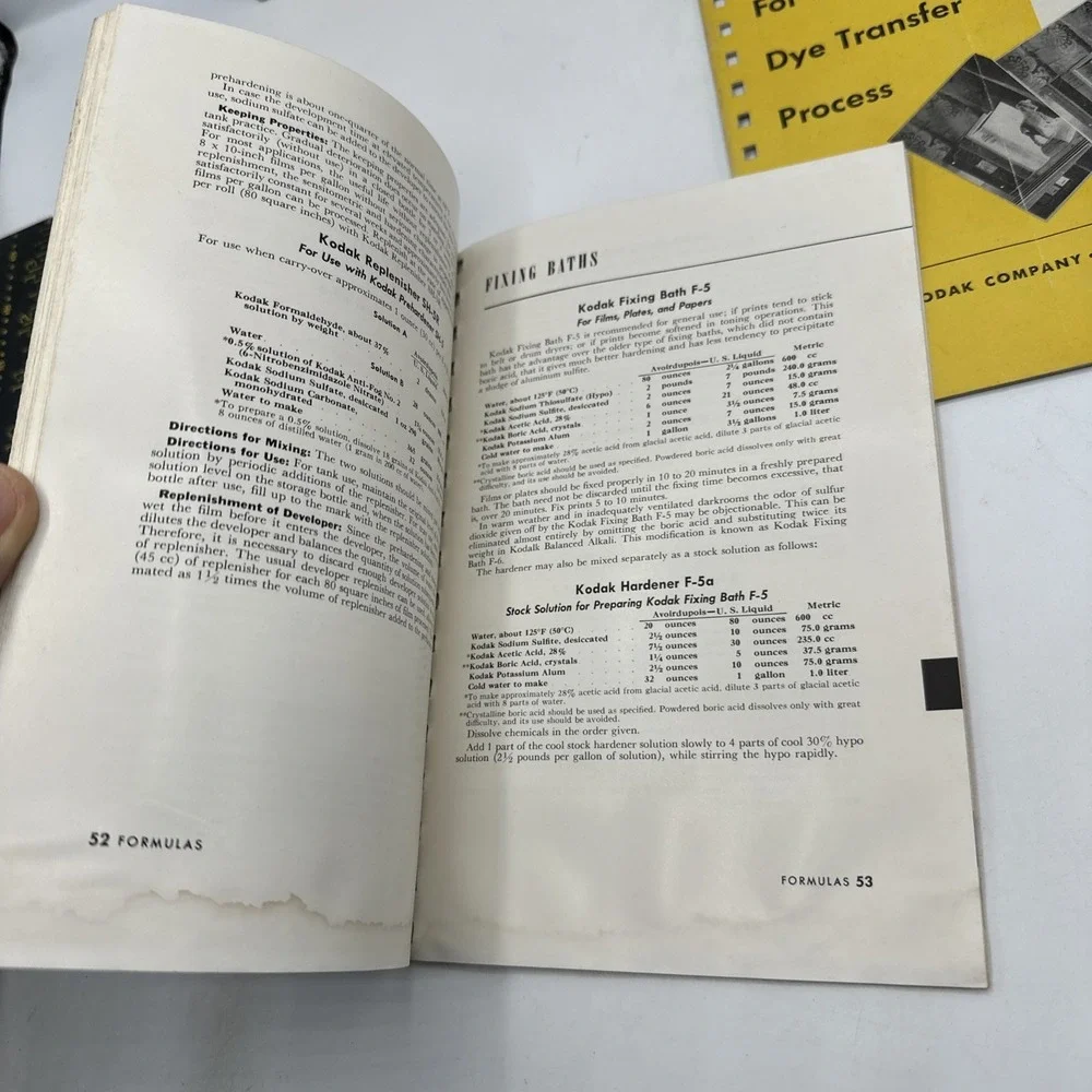 Kodak Photography Data Books. Lot Of 4 Paperback Books. 1949-1956